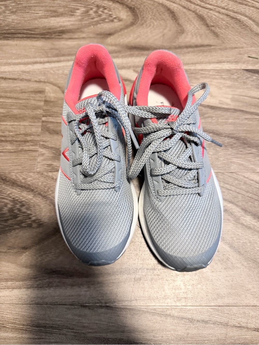 Boys Gray and Red New Balance Fresh Foam